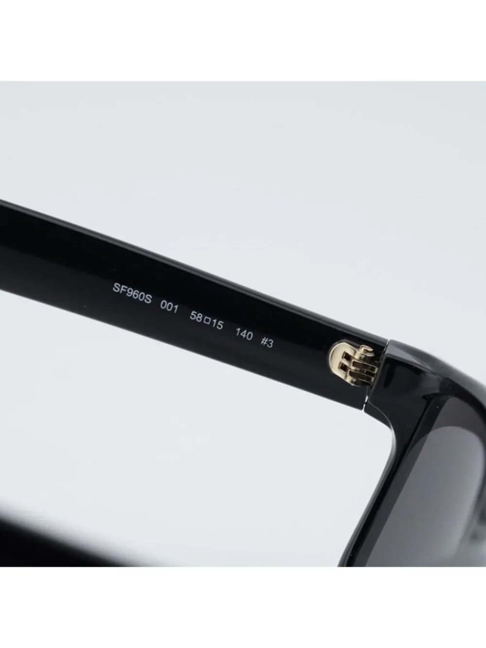 Salvatore Ferragamo SF960S 001 Sunglasses Black Rectangle Frame, Grey Lenses